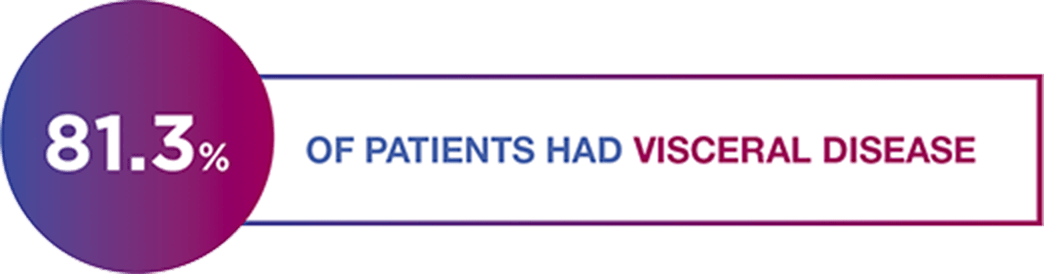 81.3% of Patients had Visceral Disease 81.3% of Patients had Visceral Disease